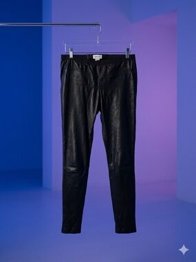 Helmut Lang Black Leather Skinny Pants Size 6